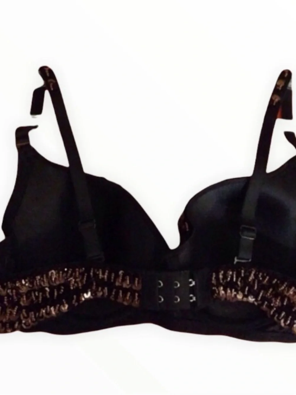 🔴 Stunning Sequins Bronze Padded Bra